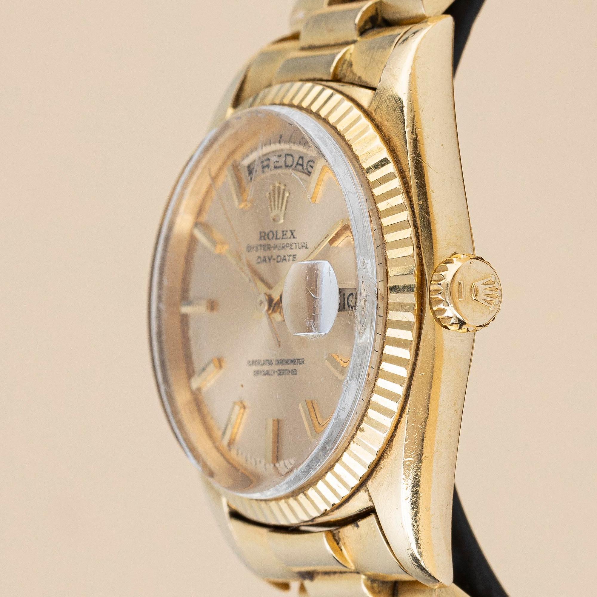 Rolex, Day-Date, "The Three Crowns", "Cal 1555", "Swedish Day", ca 1963.