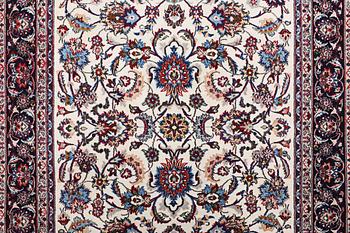 A Nain carpet, part silk, c. 294 x 201 cm.