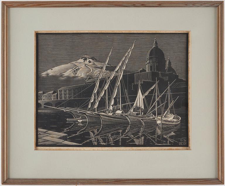 Maurits Cornelis Escher, ”Catania, Sicily”.
