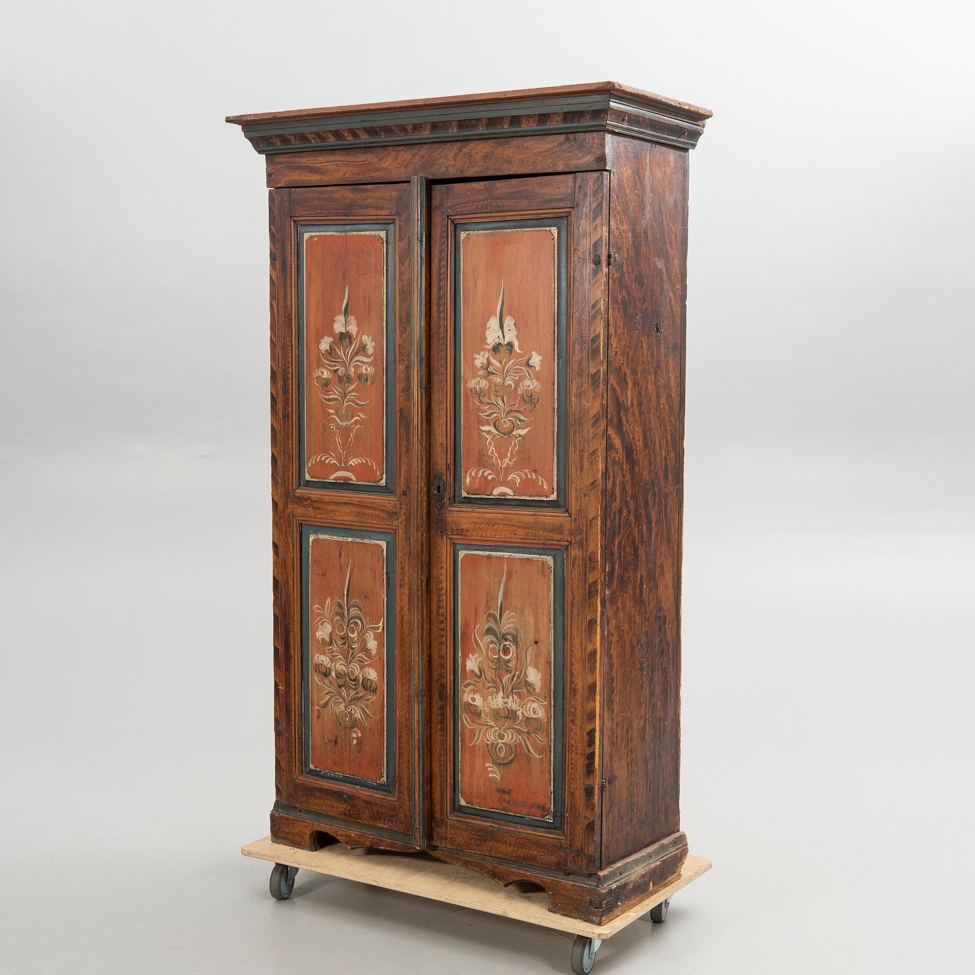 Cupboard, folk art, central Sweden, 19th century.