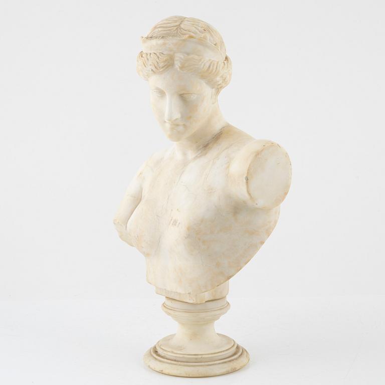 Byst, alabaster, omkring 1900.