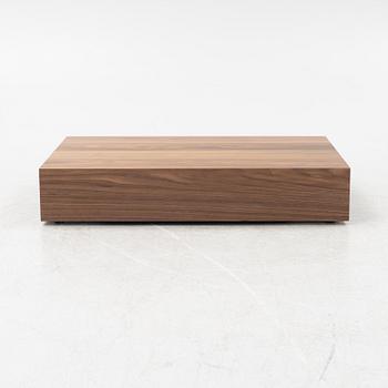 A 'Mass Wide' walnut veneered coffee table from New Works.