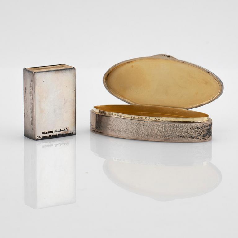 Parti, silver, 11 delar, bl.a. Elon Arenhill, Stockholm, 1960.