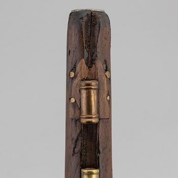 Flintlåspistoler 2 st, brittiska, omkring år 1800.