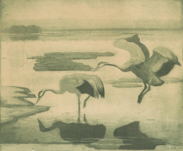 Lennart Segerstråle, etching, signed on plate and in pencil 1933. Numbered 24/55, marked T.p.l' a.