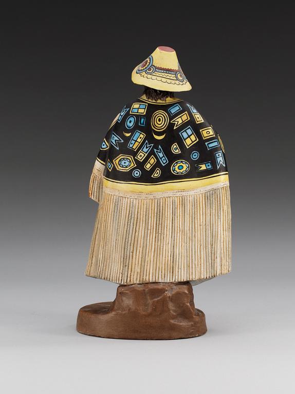A Russian bisquit figure of a Kolosh man, Gardner manufactory, late 19th Century.