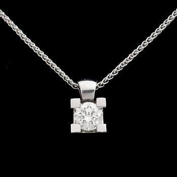 HÄNGE, vitguld, med briljantslipad diamant 0,3ct.