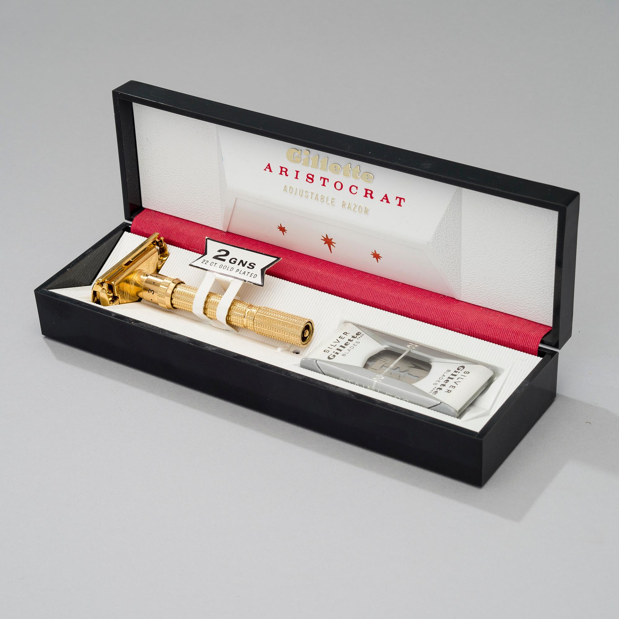 脱毛・除毛 Gillette Aristocrat Adjustable Razor 1960 Gillette - Slim Aristacrat Adjustable — Razor Archive
