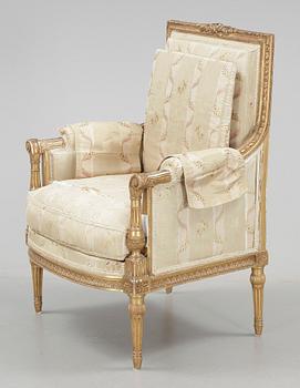 KARMSTOL, Louis XVI-stil, omkring sekelskiftet 1900.