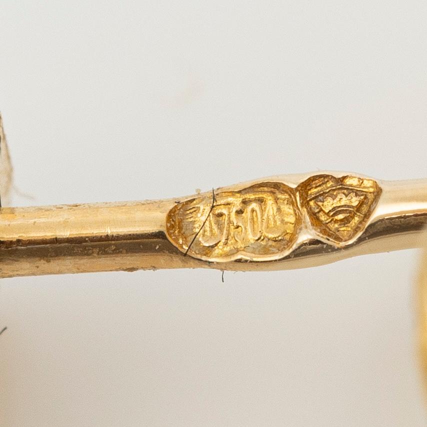 Björn Weckström, a pair of 'Pearlflower' earrings, Fyrklövern Lapponia, Finland.