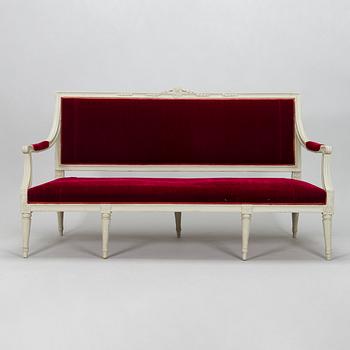A Swedish Gustavian sofa, late 18th century.