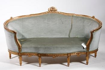 SALONGSGRUPP, 3 delar, gustaviansk stil, Löfmark Stockholm, 1916.