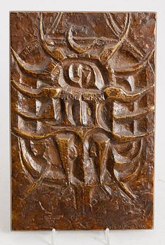 STIG BLOMBERG, väggrelief, brons, signerad, numrerad 9/16.