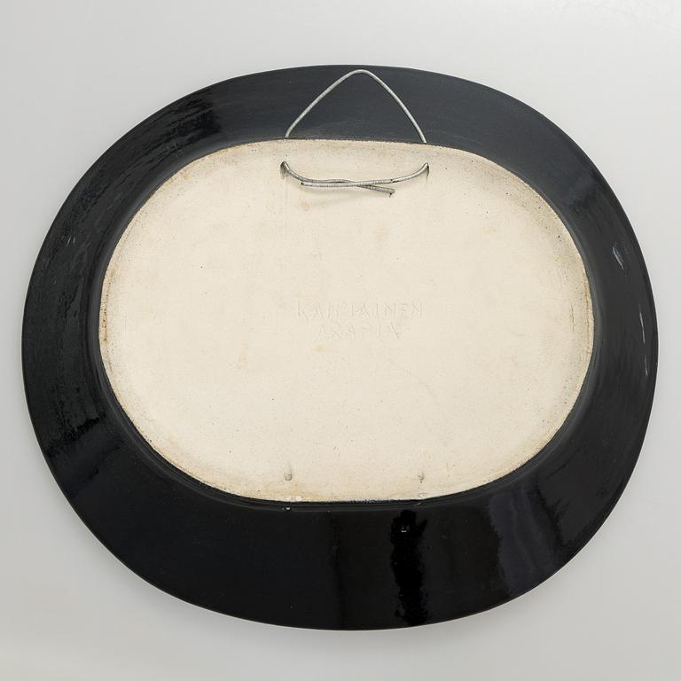Birger Kaipiainen, Decorative dish, stoneware, signed Kaipiainen Arabia.