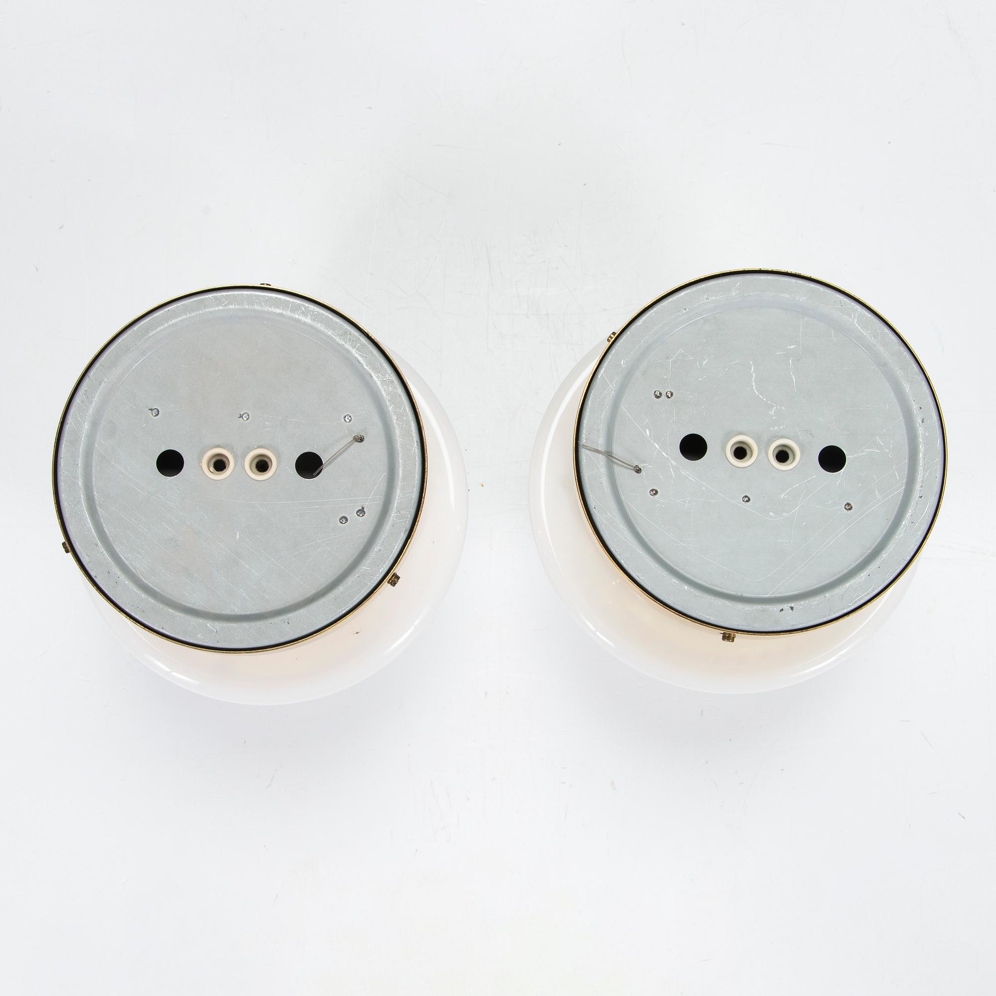 Klaus Michalik, vägg- / taklampor, ett par, "Bau" modell 971-504/H, Stockmann Orno 1960-tal.