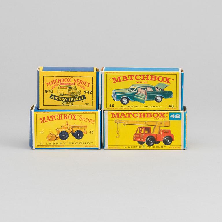 LESNEY MATCHBOX SERIES FOUR CARS.
