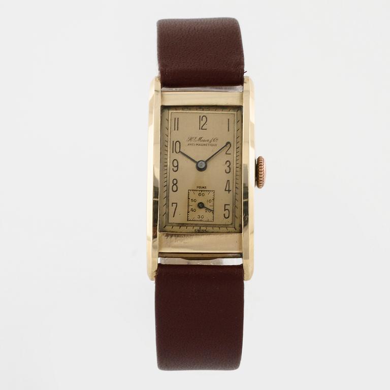 HY MOSER & CIE, armbandsur, 19,5  x 30,5 (38,5) mm.