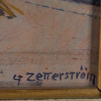 Gunnar Zetterström, oil on panel, signed.
