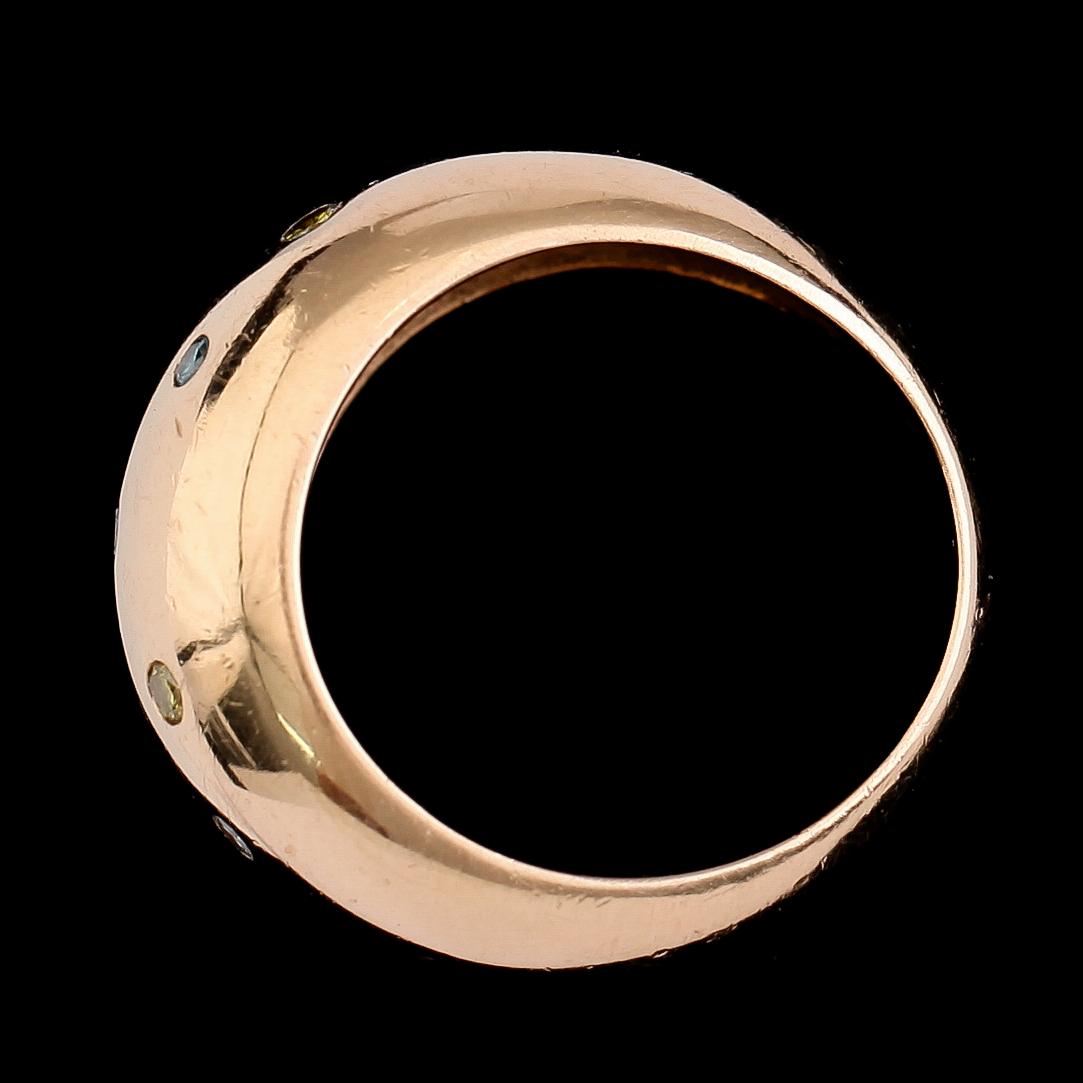 RING, 18 k guld, ädelstenar, Stockholm 1998. Vikt 13 g.
