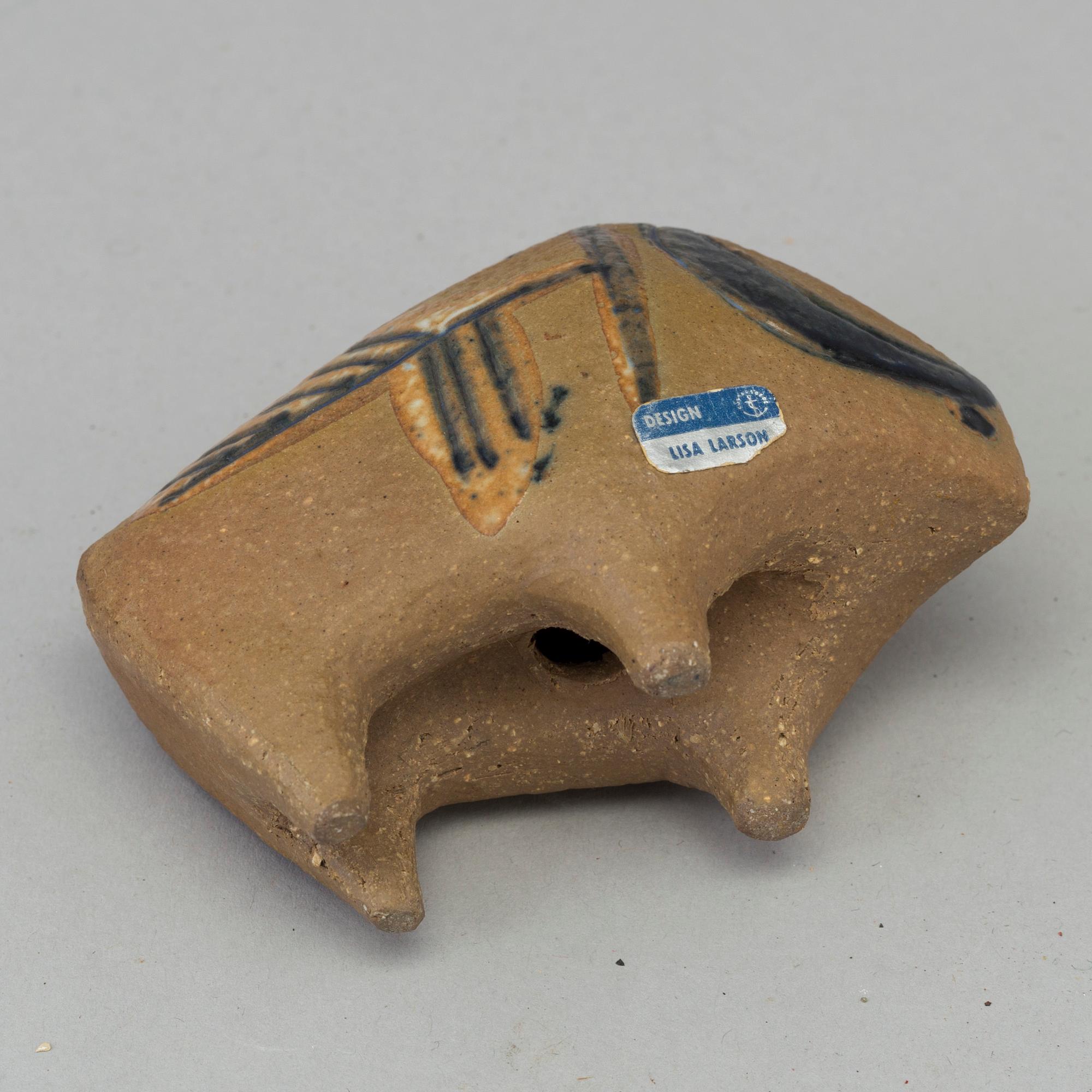 LISA LARSON, figurin i stengods, "Bison", Gustavsberg. I produktion 1956-1978.
