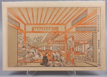 TRÄSNITT, 9 st, senare tryck, Japan, 1900-tal.