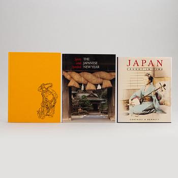 Böcker, 11 volymer, rörande Japansk konst och konsthantverk.