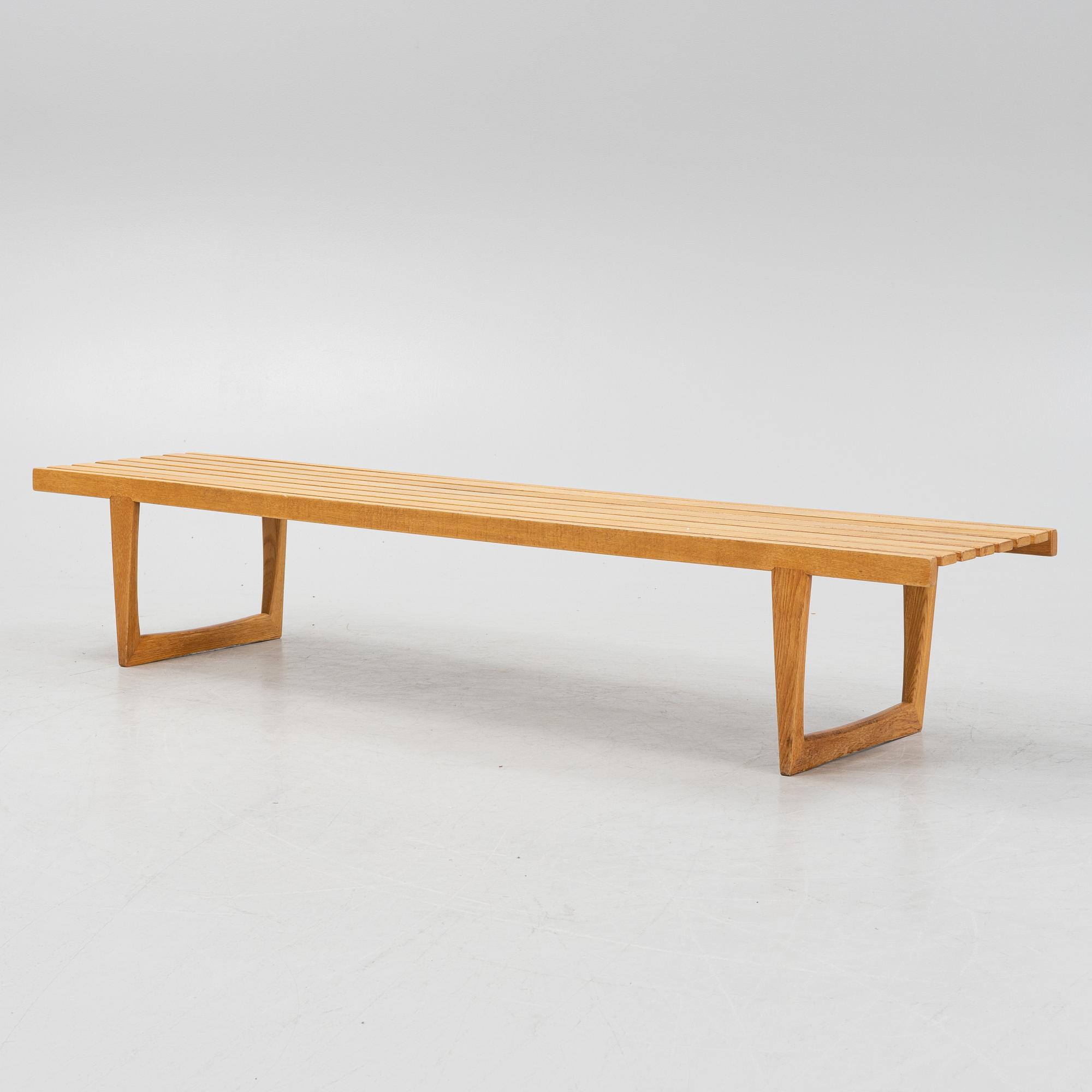 Yngvar Sandström, a 'Tokyo' oak bench from Nordiska Kompaniet's Triva-series, designed 1962.