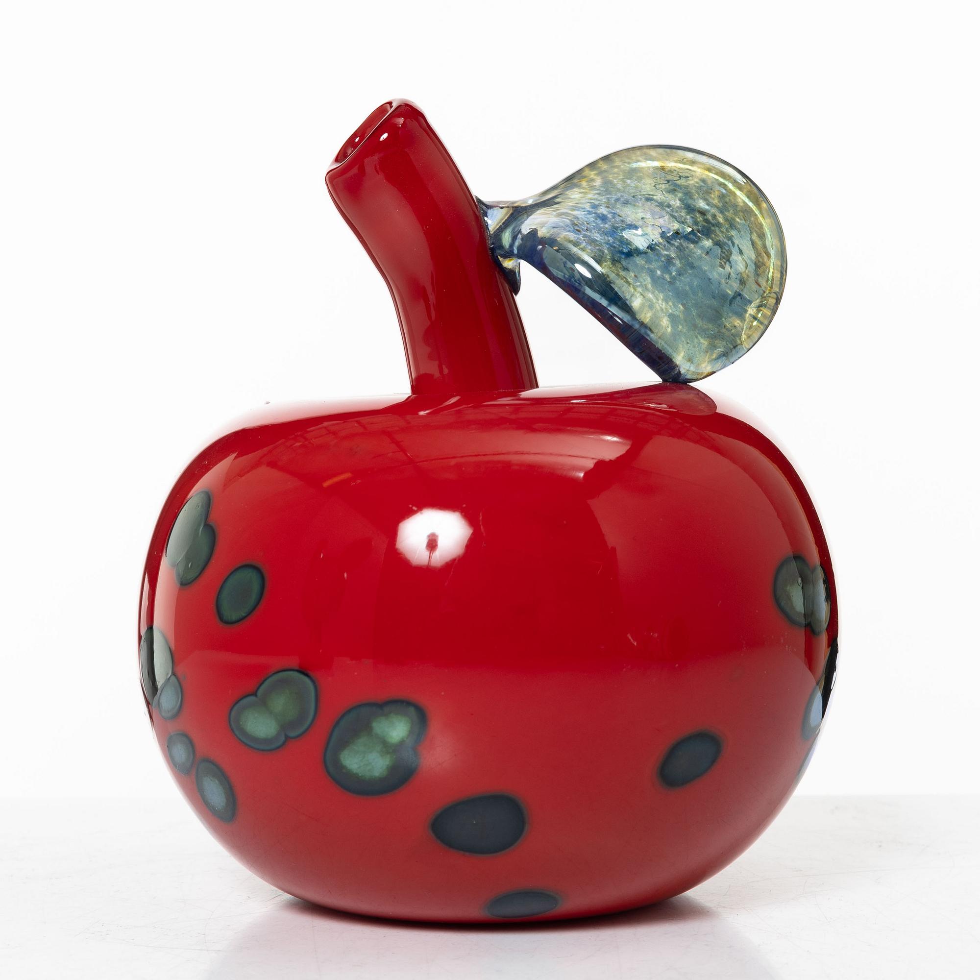 Oiva Toikka, äpple, glas, Nuutajärvi, Notsjö, Finland.