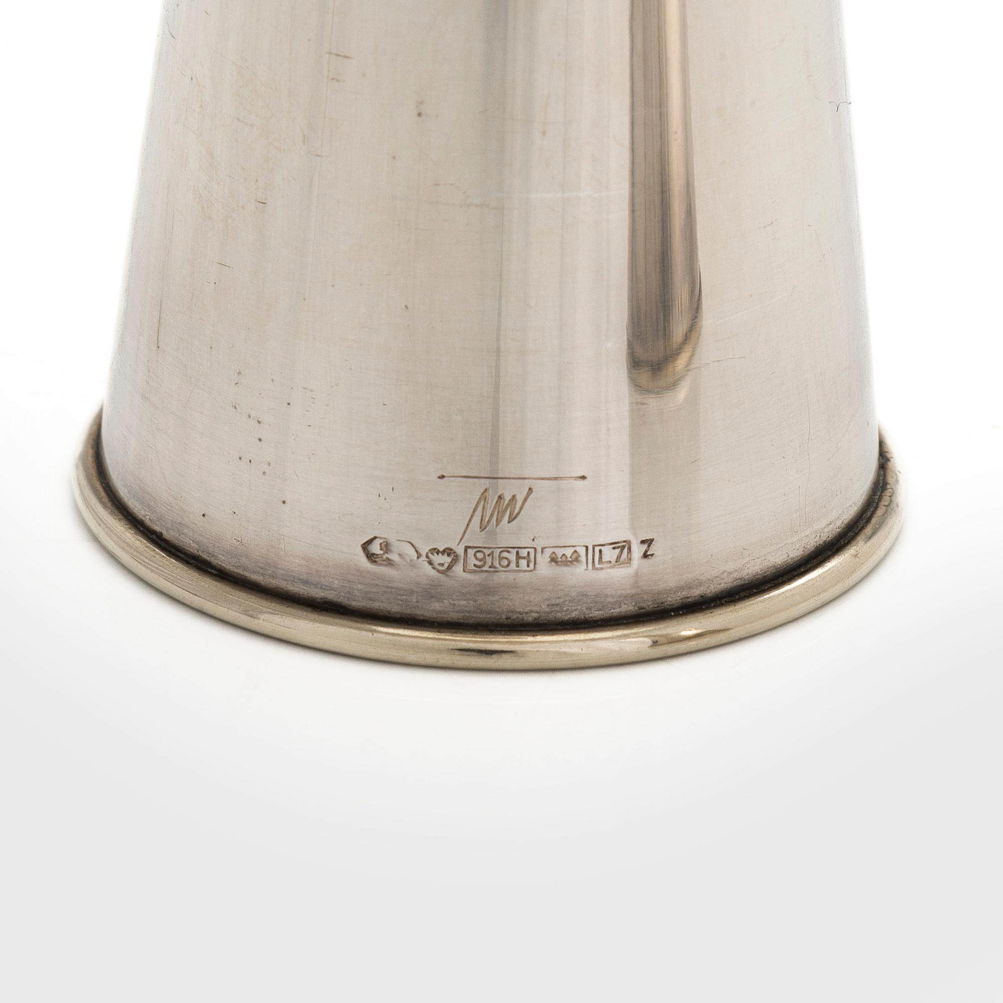 Tapio Wirkkala, Two silver candlesticks, TW 189, Kultakeskus, Hämeenlinna 1961 and 1964.