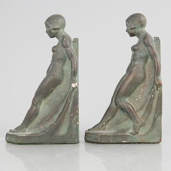 Erik Elenius, a pair of Swedish Grace bookends, 1920's.