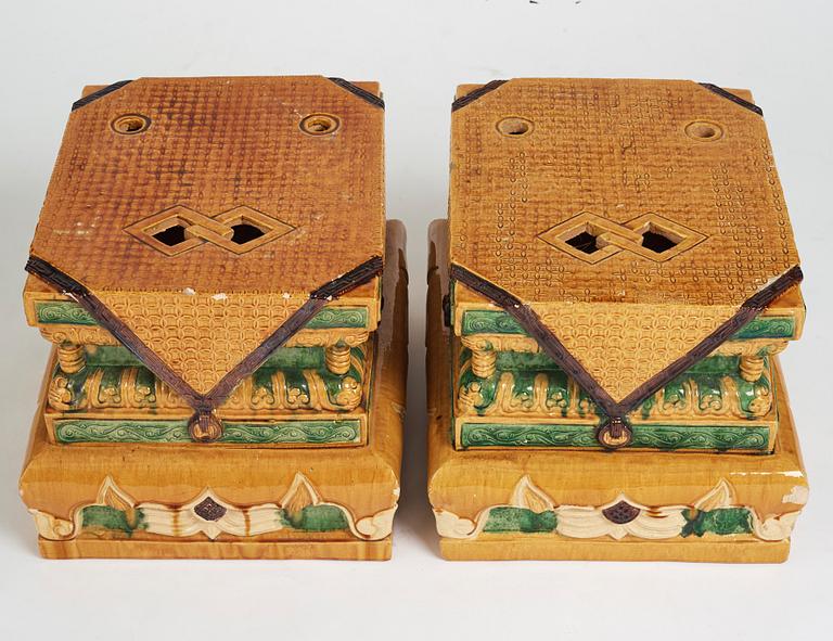 A pair of large buddhist lions, early 20th Century.