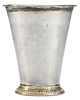 116. A Swedish18th cent silver beaker, marks of J.L Starin, Stockholm 1740.