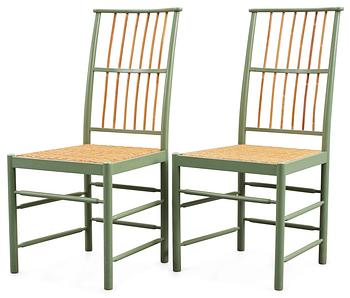 460. A pair of Josef Frank model 2025 chairs by Svenskt Tenn.