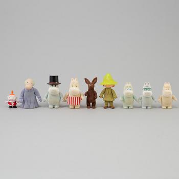 MUMINFIGURER, 13 st, 1970-tal.