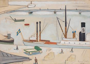 601. Einar Jolin, By the dock.