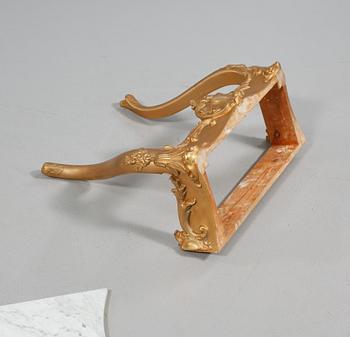 SPEGEL MED KONSOLBORD, rokokostil, 1900-talets mitt.