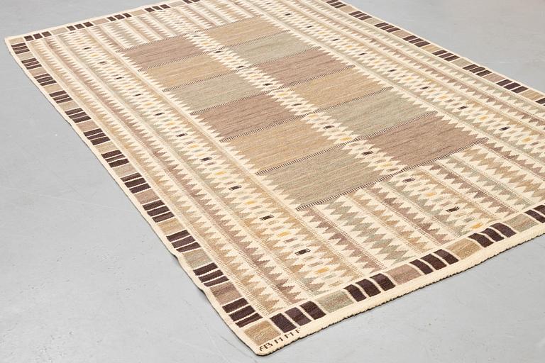 Barbro Nilsson, a carpet, "Salerno grå", ("Kristianstad"), flat weave, ca 322,5 x 205,5 cm, signed AB MMF BN.