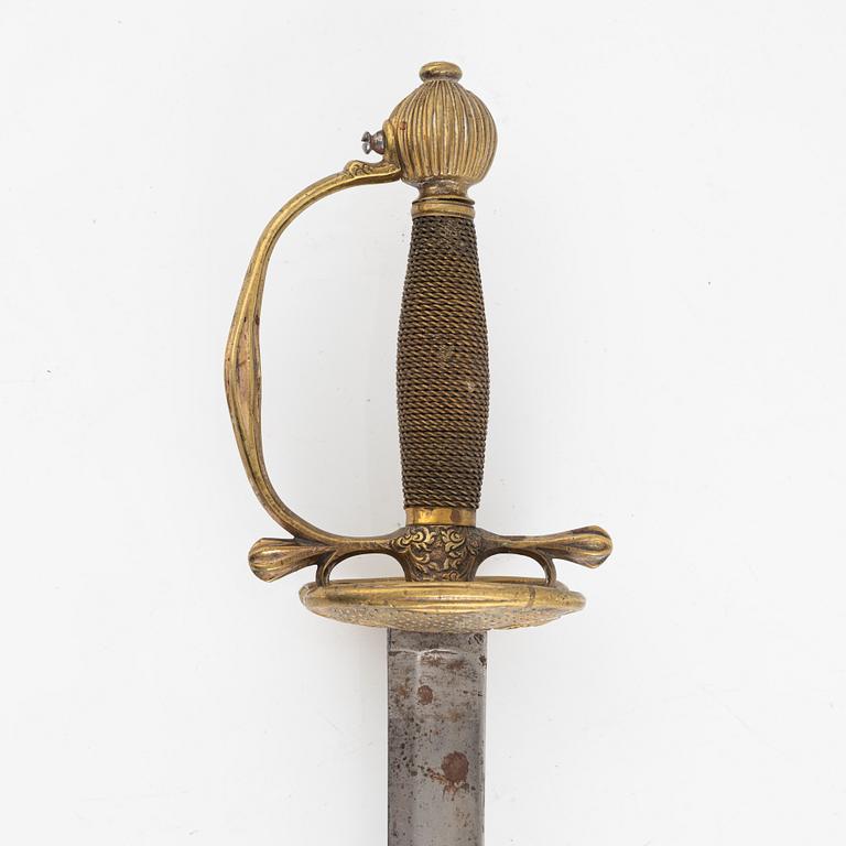 A Swedish infantry officer's sword, circa 1800.