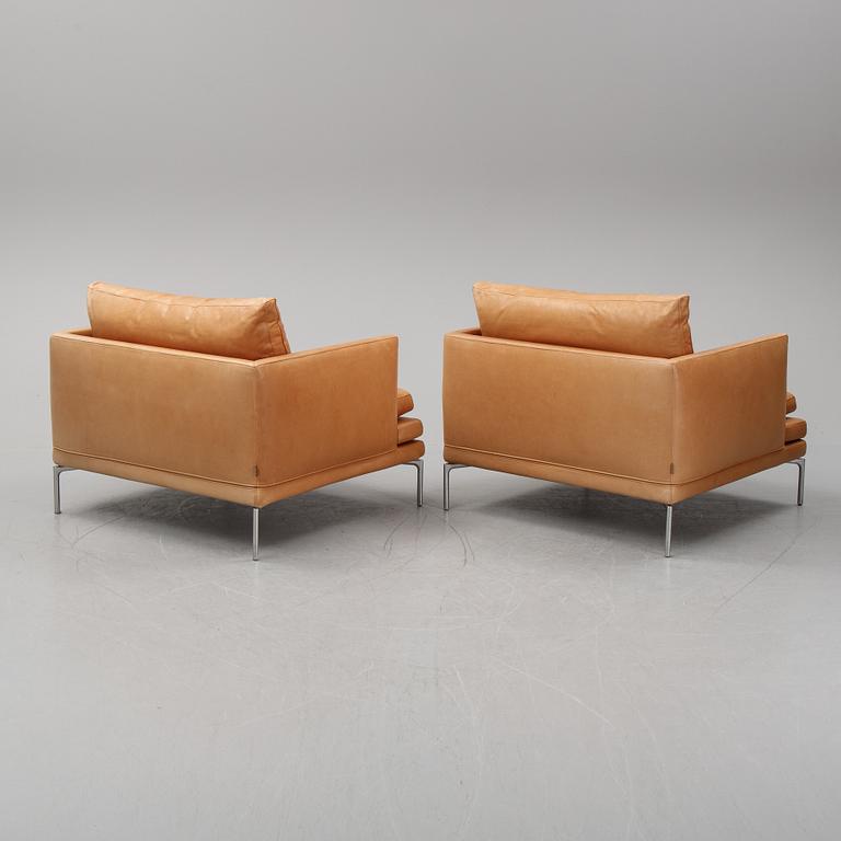 A pair of 'William' easy chairs by Damian Williamson for Zanotta. Designed  2010-15.