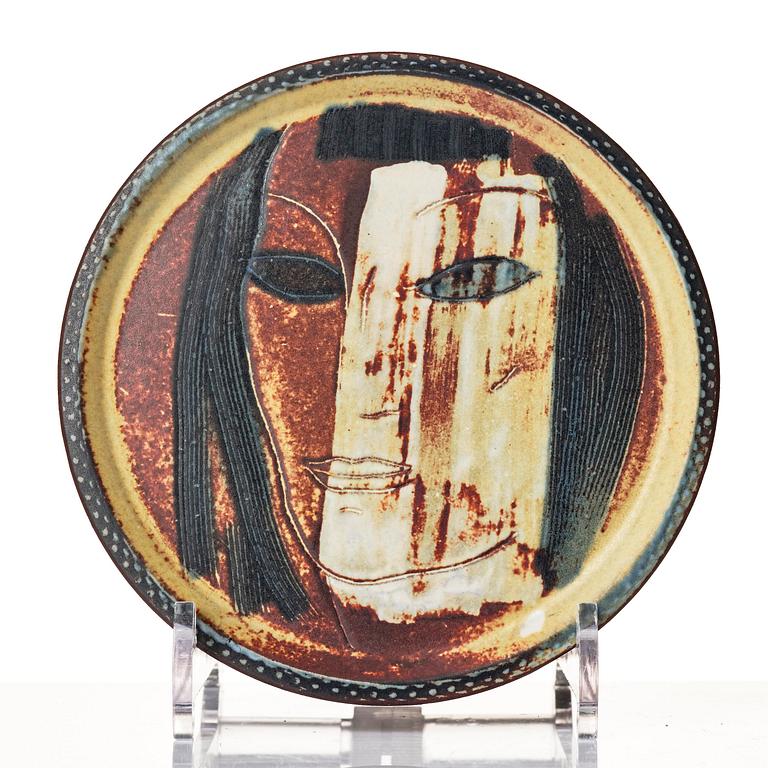 Wilhelm Kåge, a set of two Farsta stoneware dishes, Gustavsberg Studio, one dated 1949.
