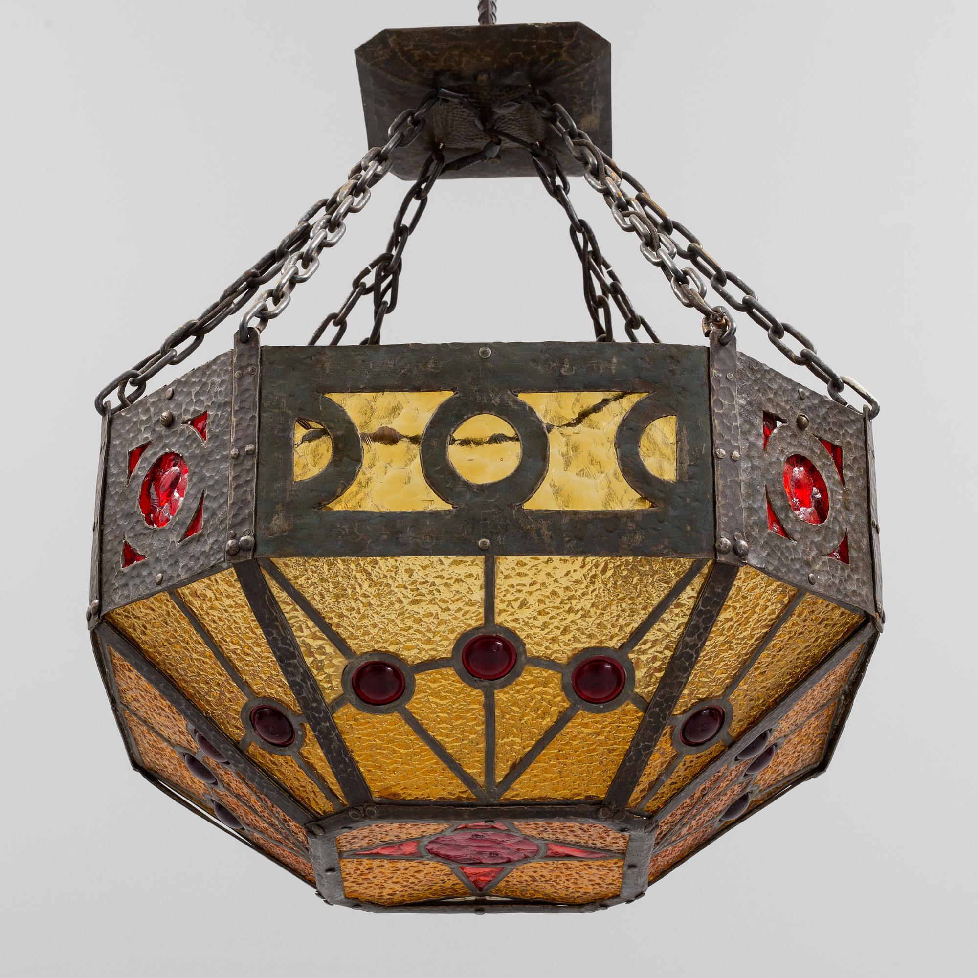 An early 20th century ceiling light.