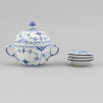 A Royal Copenhagen 28-pcs, "Blue Fluted" porcelain coffee service.