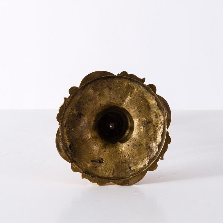 LJUSSTAKE, förgylld brons, 1800-talets senare hälft.