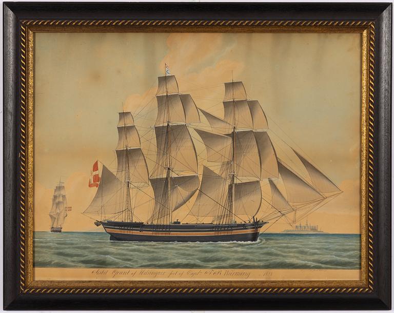 Jacob Petersen, the three-masted full-rigged ship "Grant".