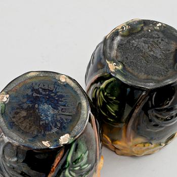 VASER, ett par, Michael Andersen & Son, Danmark, jugend, omkring sekelskiftet 1900, stämplesignerade.