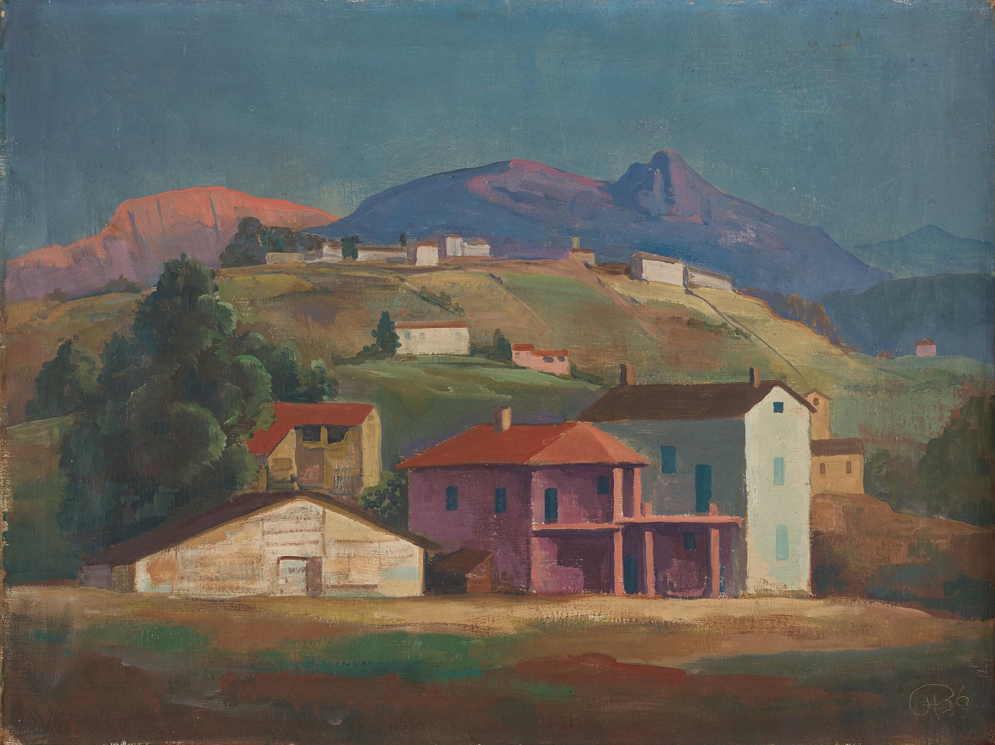 Karl Hofer, "Tessiner Landschaft".