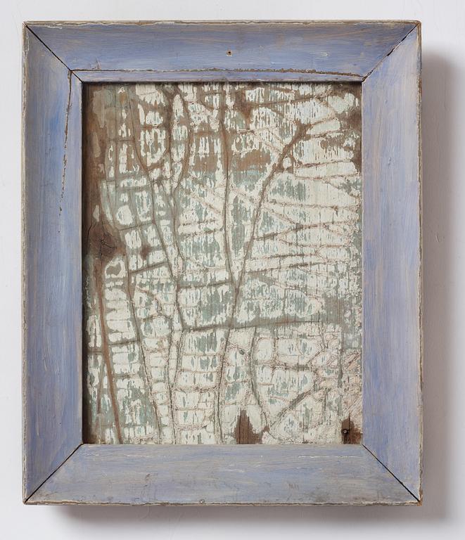 Nancy Shaver, framed panel and sculpture, executed in 1989.