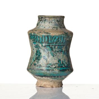 A pottery vessel, Persian Keshan, 13th century.