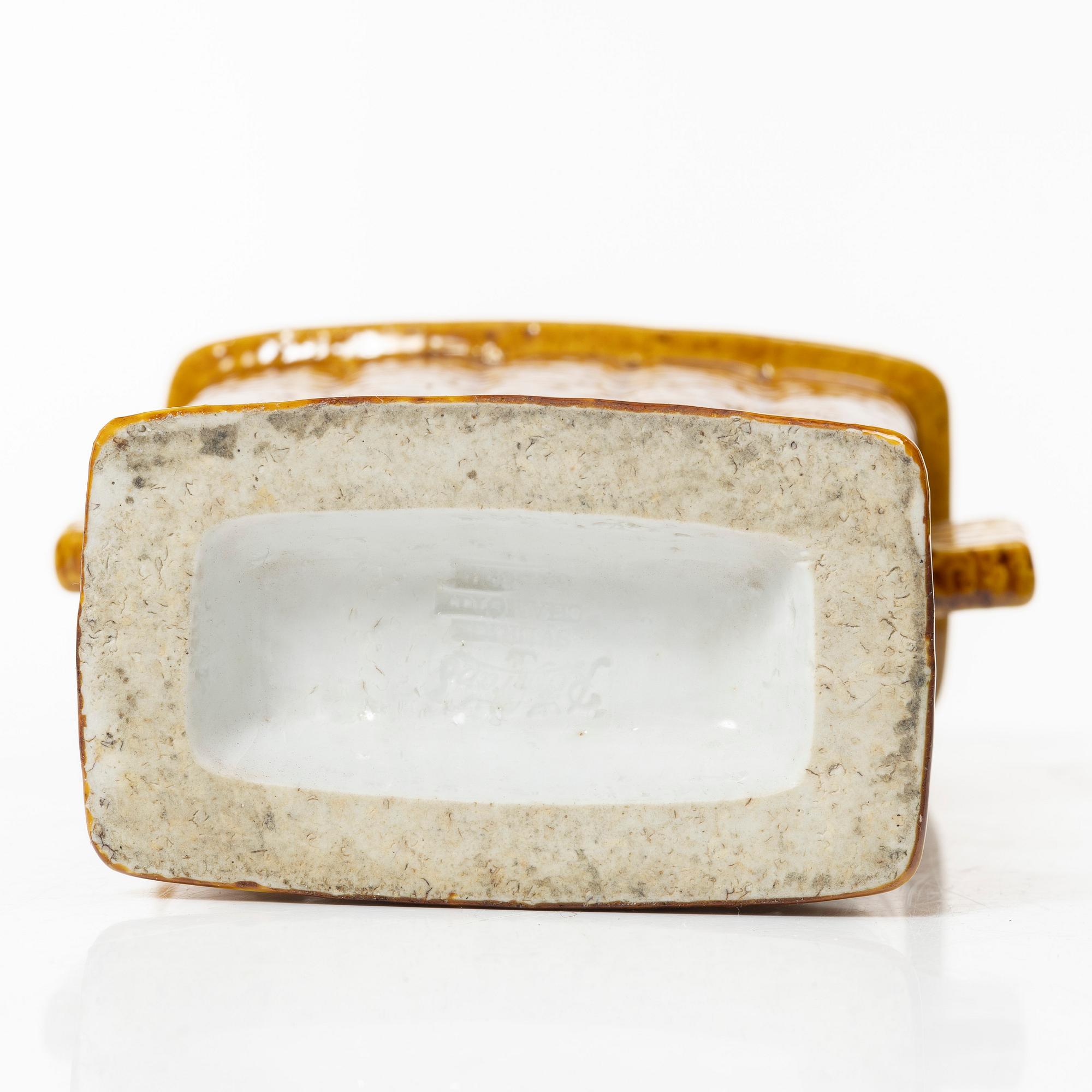 Gunnar Nylund, a set of three chamotte stoneware vases and a lamp base, Rörstrand 1930s-40s.