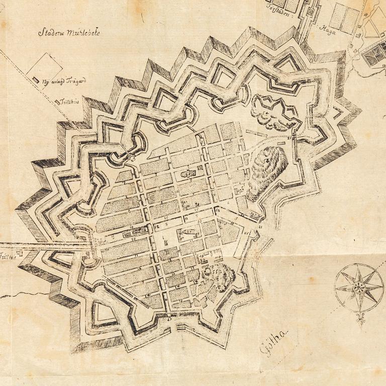 Göteborg, 1739, med karta & gravyrer.